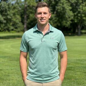 Under Armour‎ Mens HeatGear Polo Shirt Loose Fit Green Size S